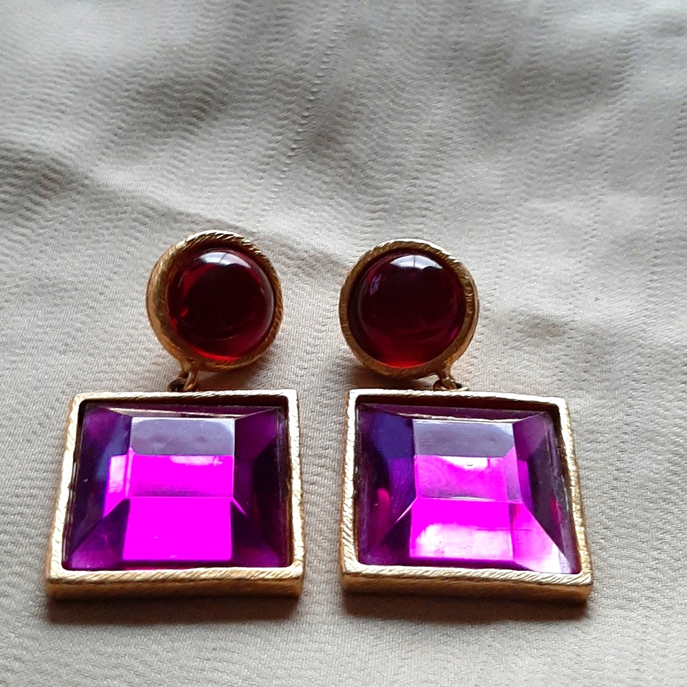 Large Fuchsia Earrings